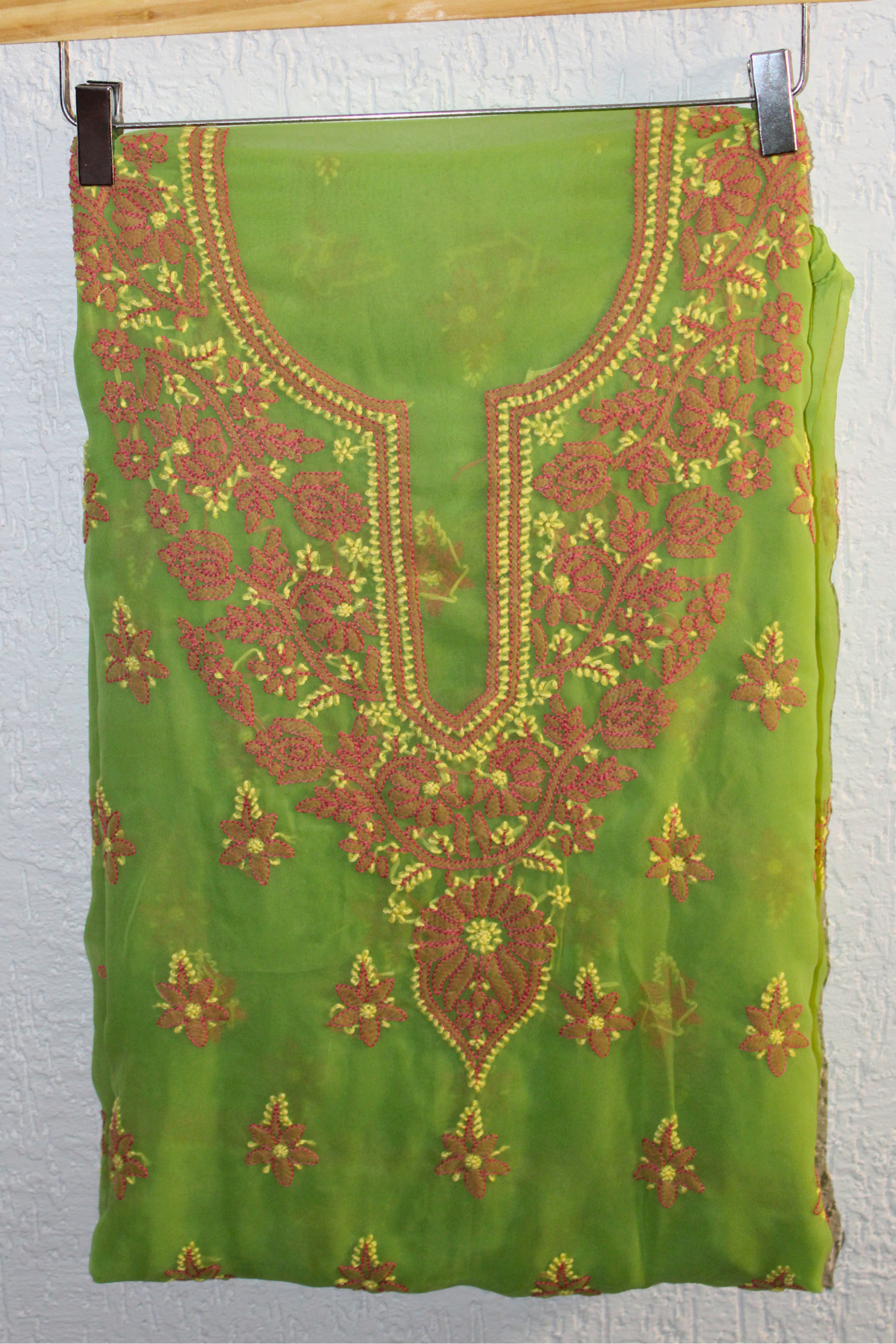Georgette Chikan Embroidered Suit Set