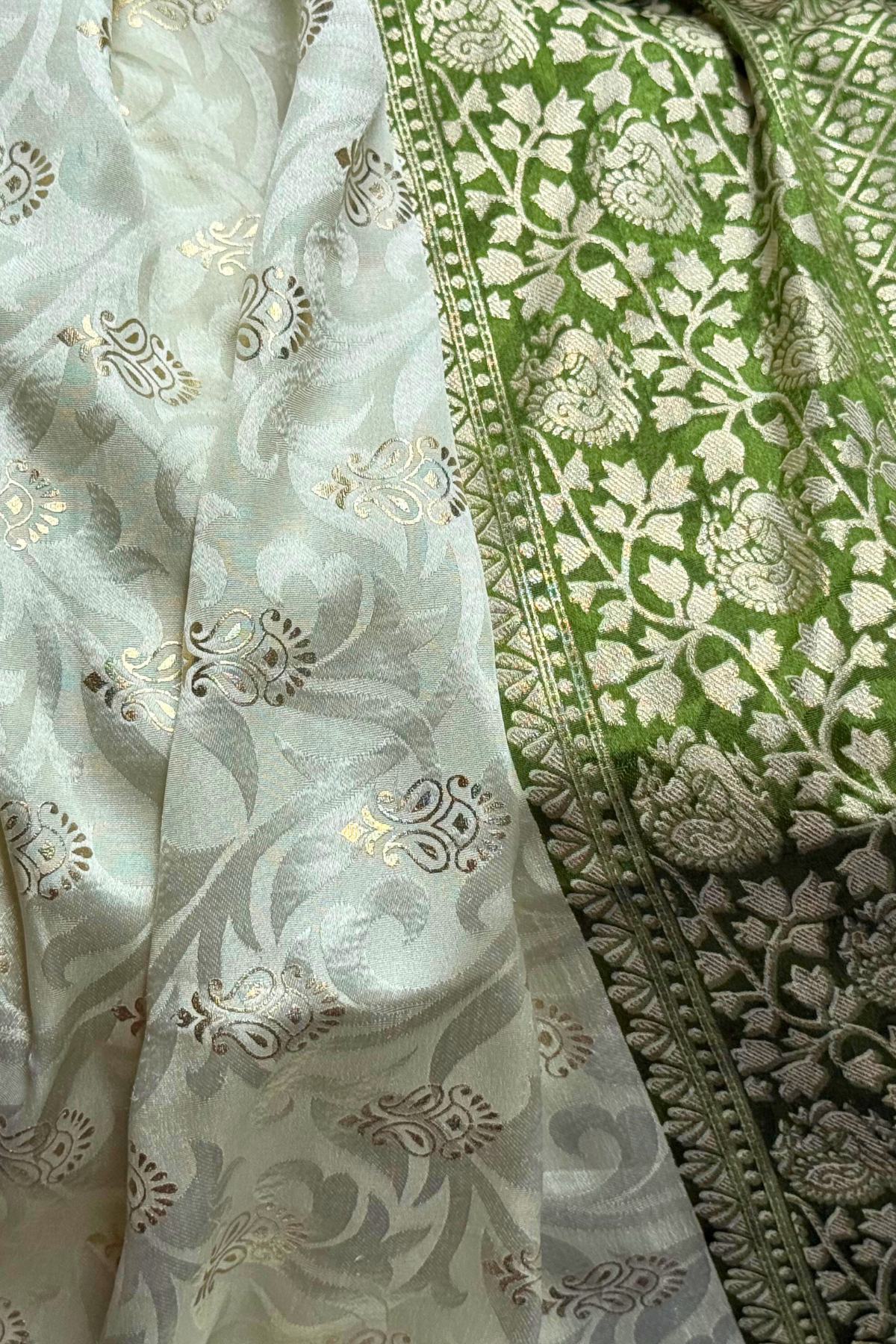Emerald Barat Bamboo Silk Saree