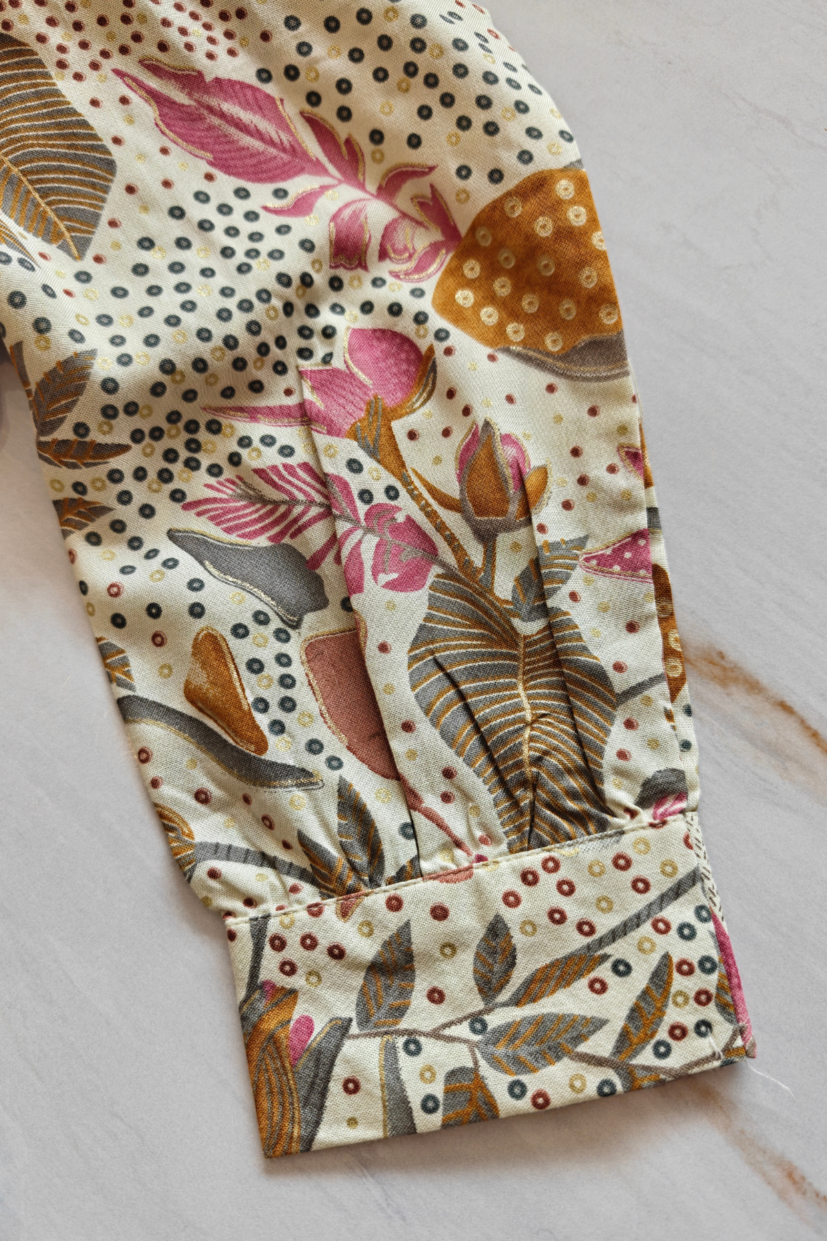 Floral Pink Botanical Print Cord Set