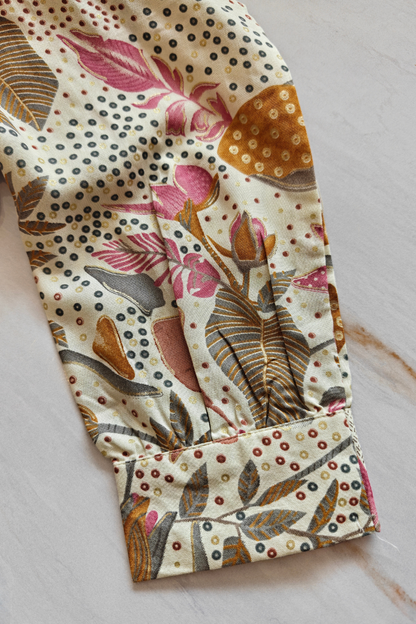 Floral Pink Botanical Print Cord Set