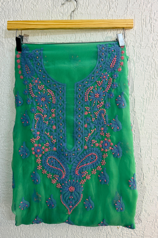 Georgette Chikan Embroidered Suit Set