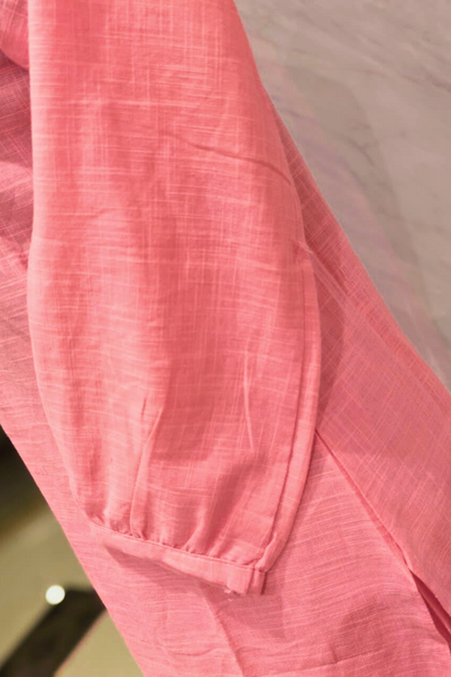 Pink Cotton Palazzo Set