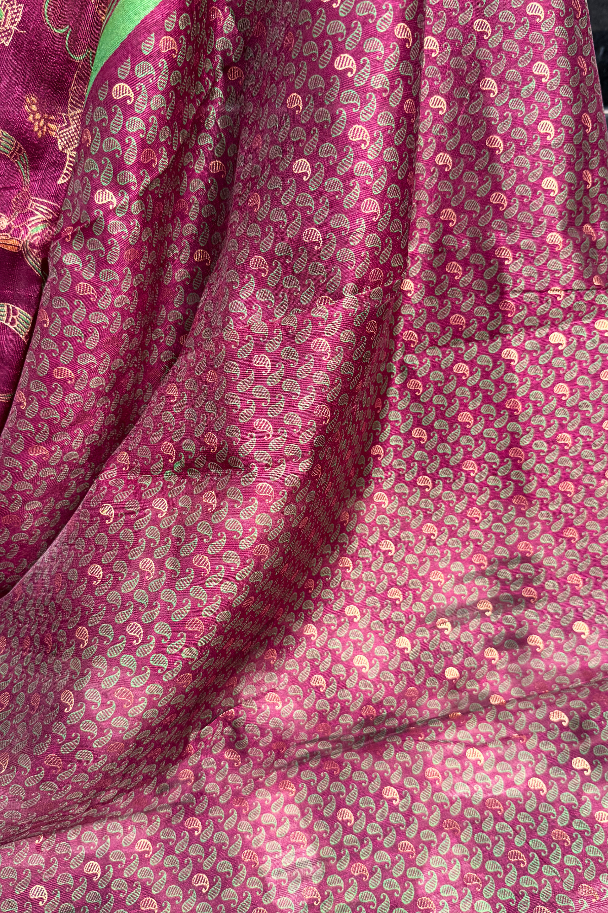 Royal Magenta Garhwal Cotton Saree