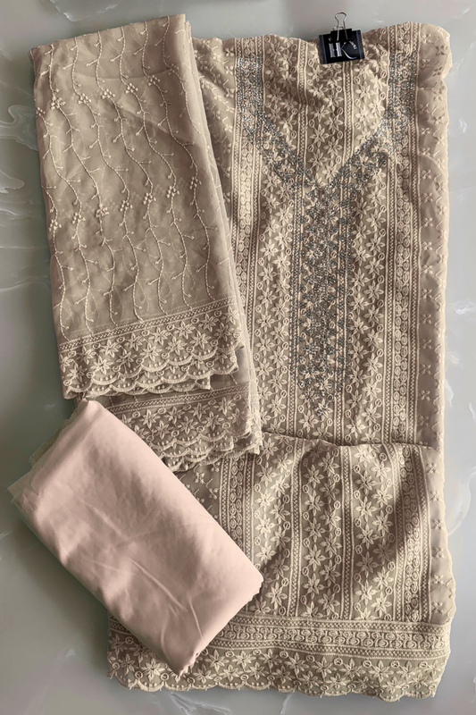 Georgette Embroidered Suit Set
