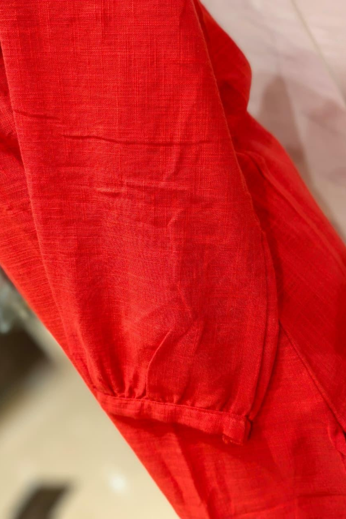 Red Cotton Plazzo Set