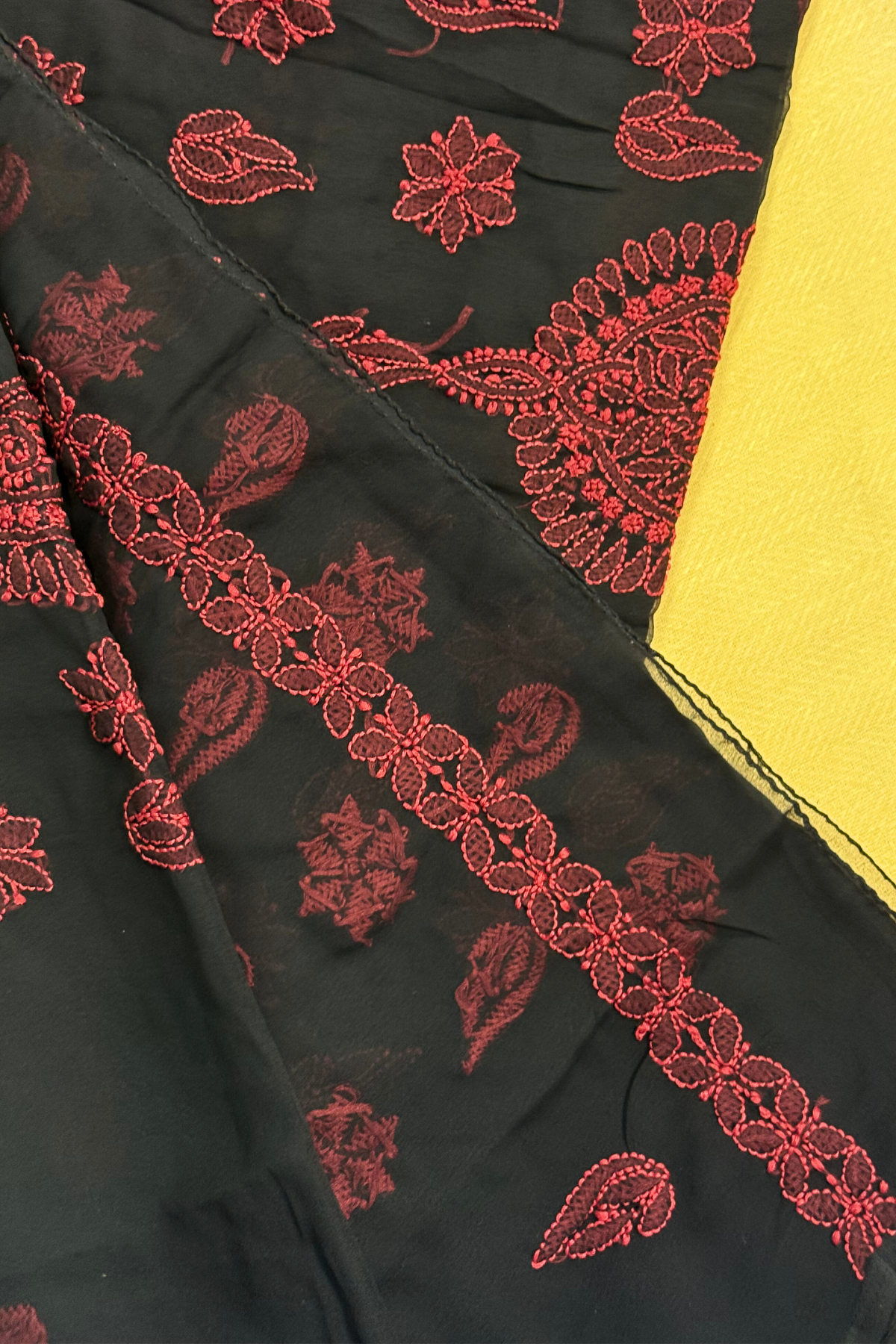 Georgette Same Thread Embroidered Suit Set