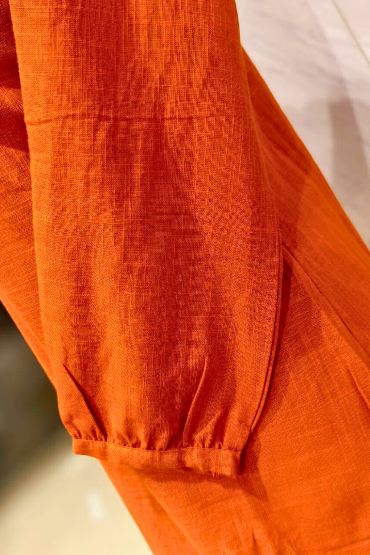 Rust Cotton Palazzo Set