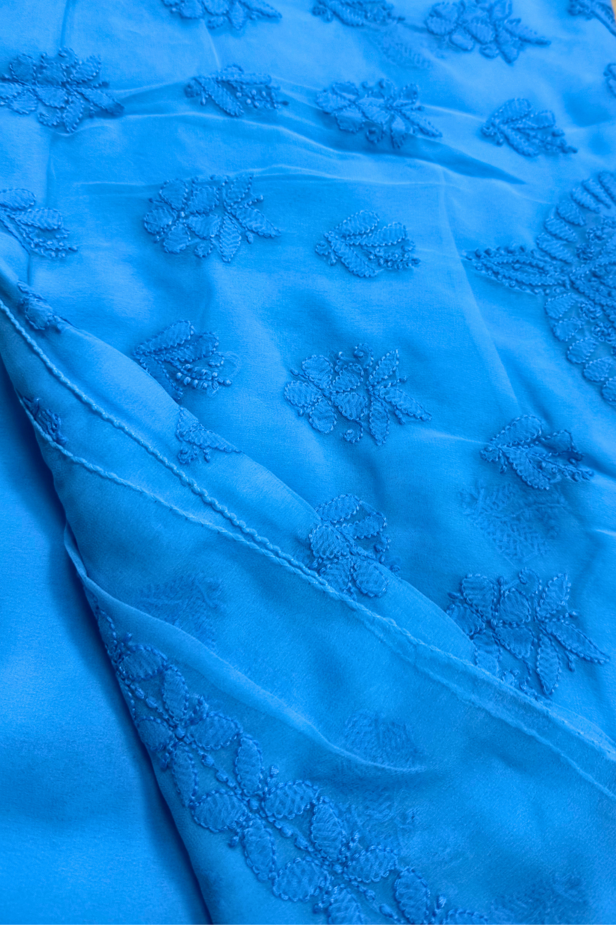 Georgette Same Thread Embroidered Suit Set