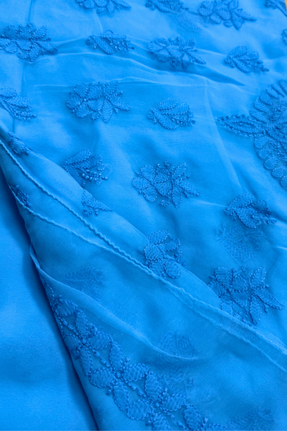 Georgette Same Thread Embroidered Suit Set