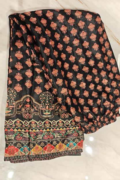 Black Heritage Print Suit Set