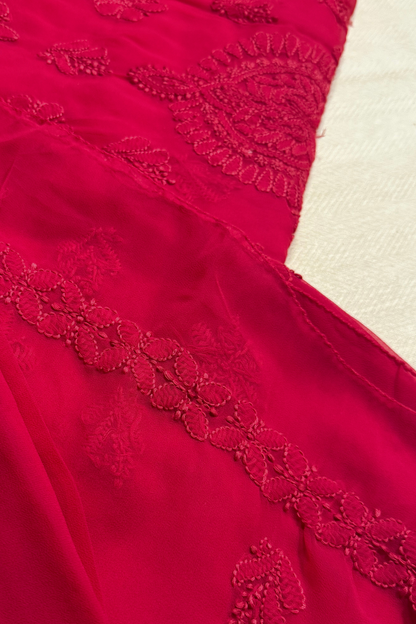 Georgette Same Thread Embroidered Suit Set