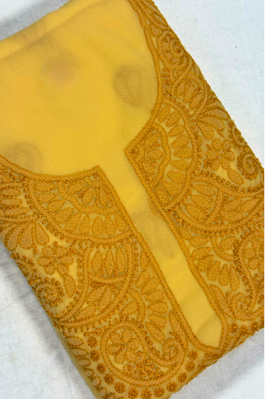 Georgette Same Thread Embroidered Suit Set