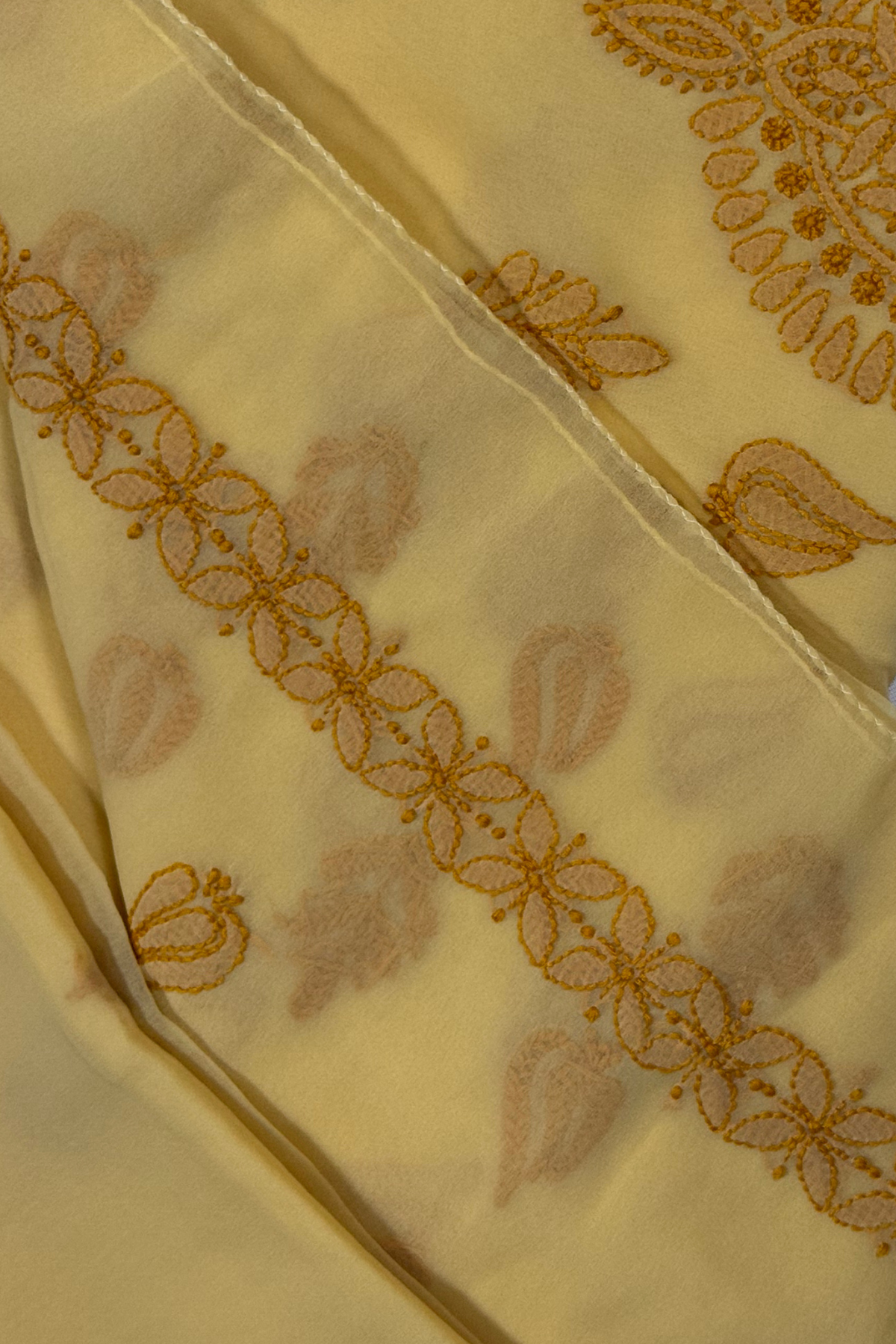 Georgette Same Thread Embroidered Suit Set