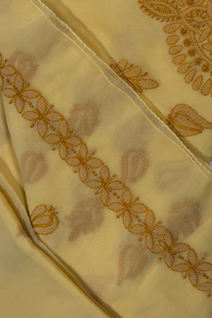 Georgette Same Thread Embroidered Suit Set