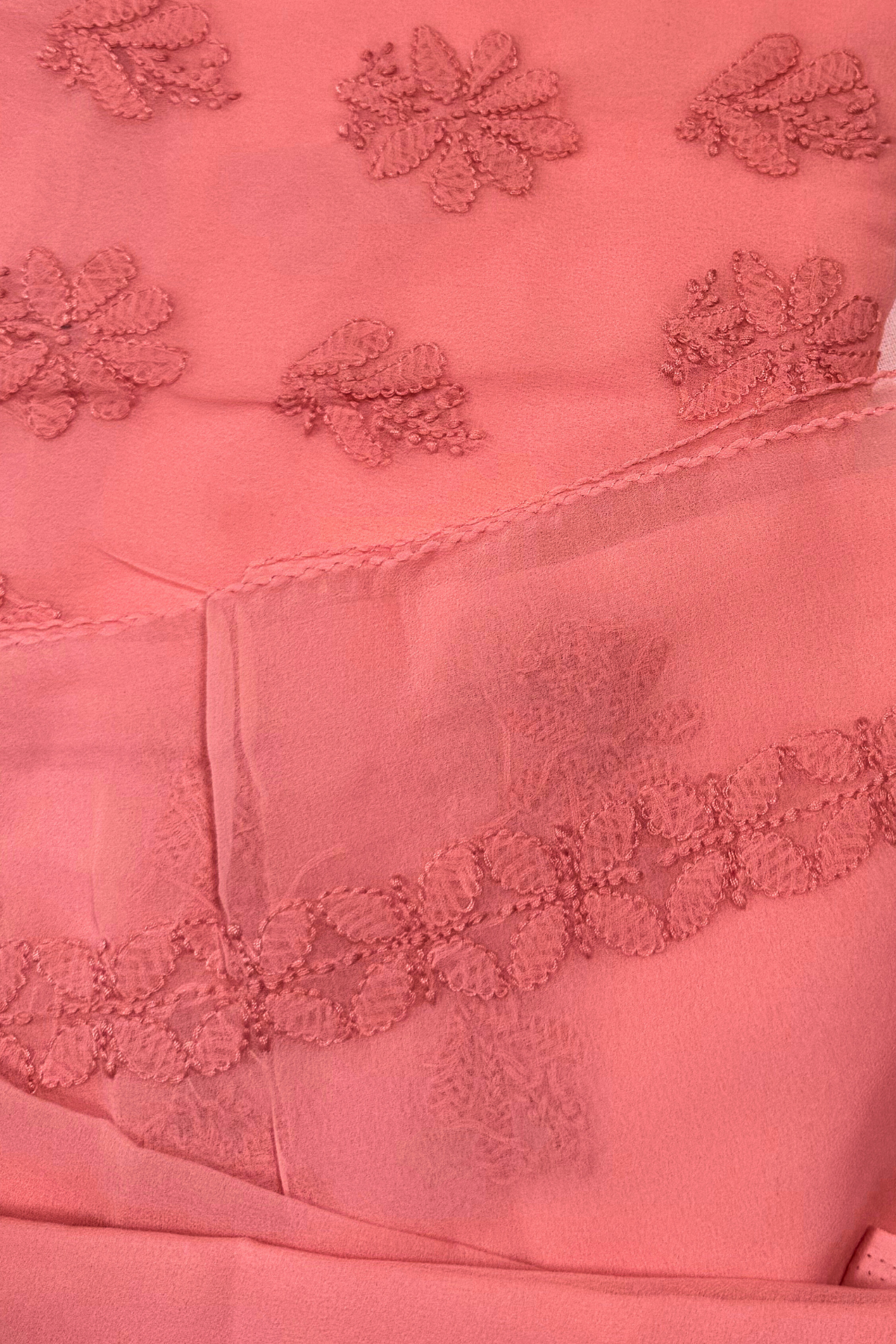 Georgette Same Thread Embroidered Suit Set