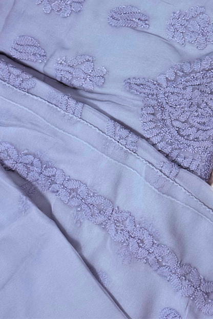 Georgette Same Thread Embroidered Suit Set