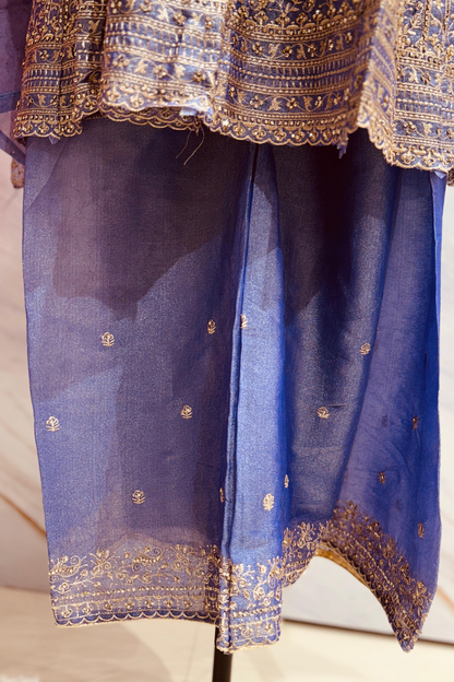 Royal Lavendar Organza Suit