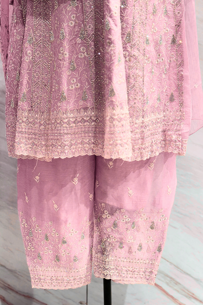 Pink Chiffon Suit Set