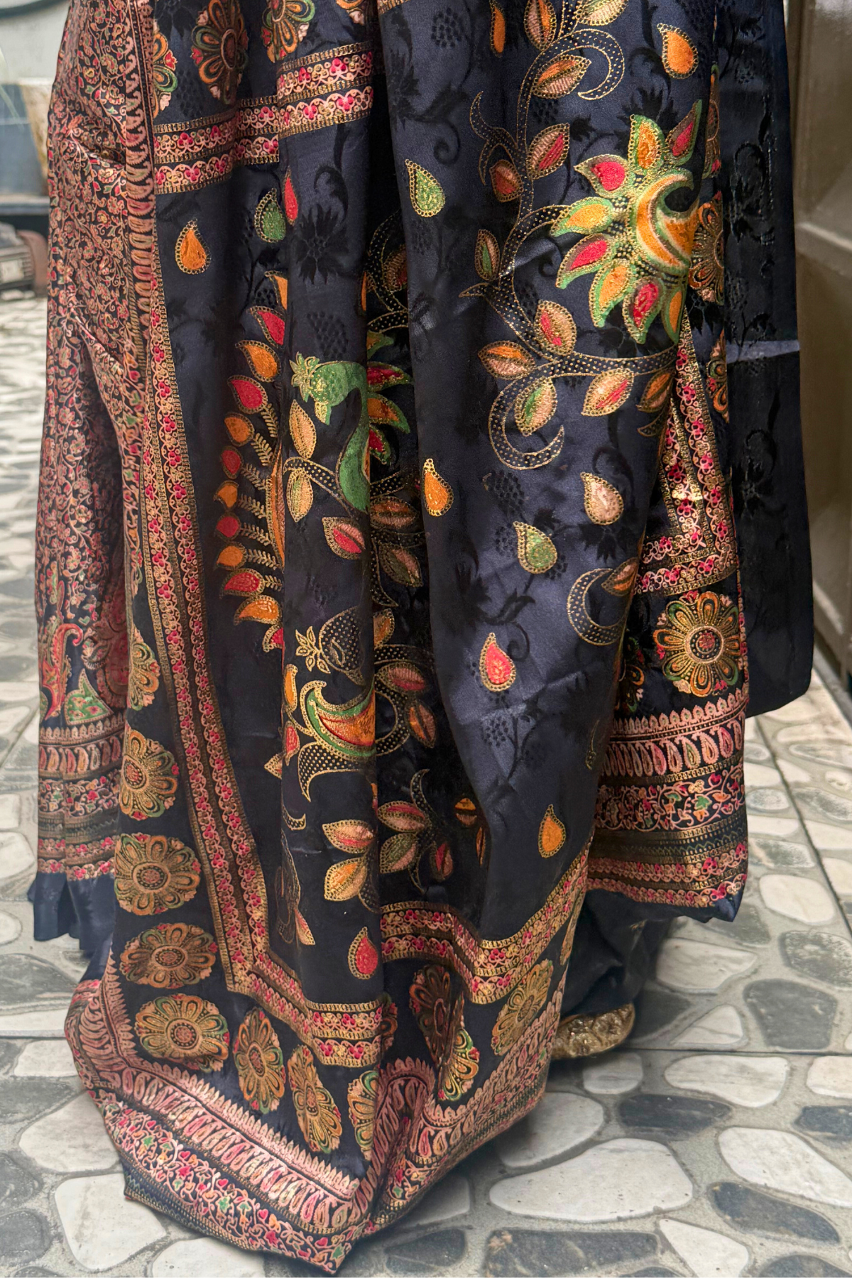 Miniature Garden Bamboo Silk Saree