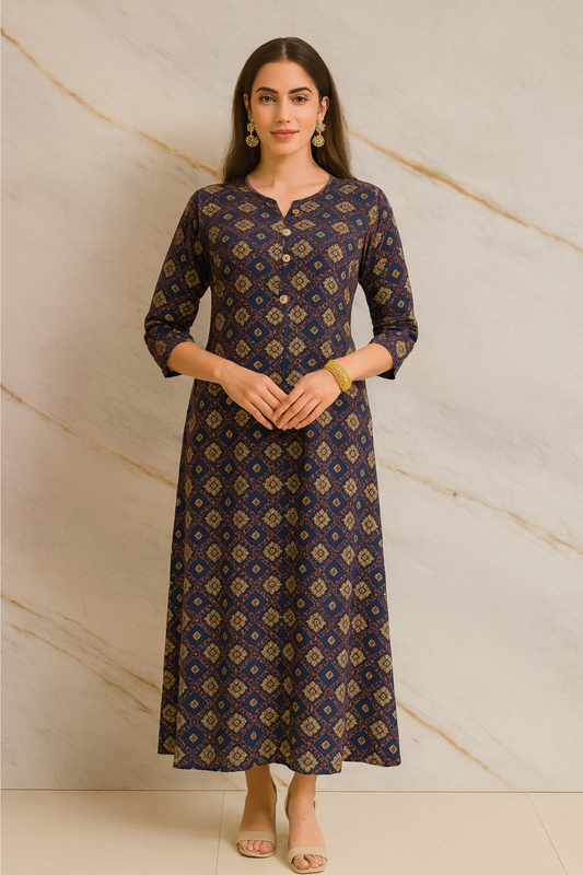 Regal Blue Kurti