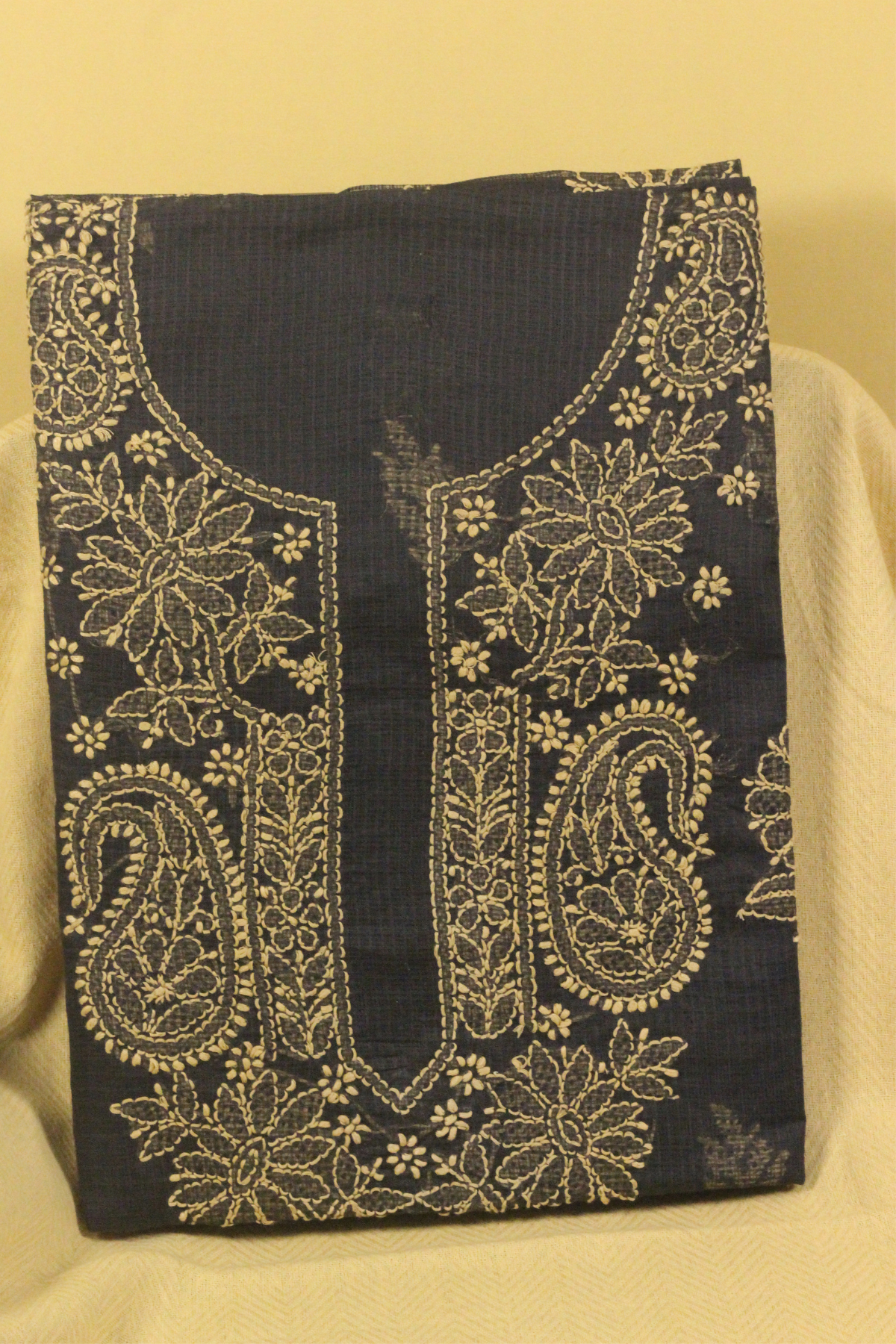 Chikankari Embroidered Kota Cotton Suit Set