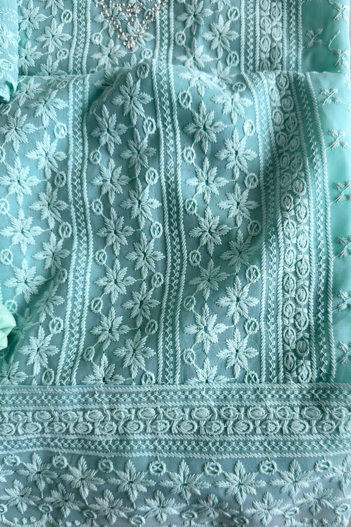 Georgette Embroidered Suit Set