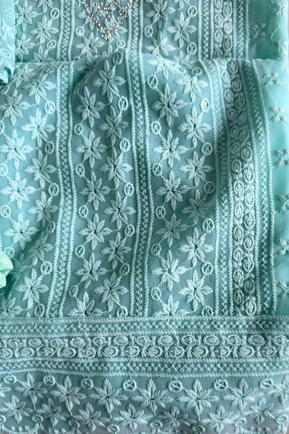 Georgette Embroidered Suit Set