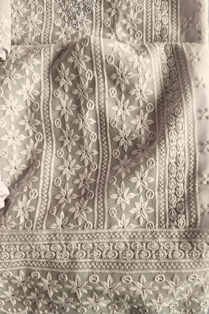 Georgette Embroidered Suit Set