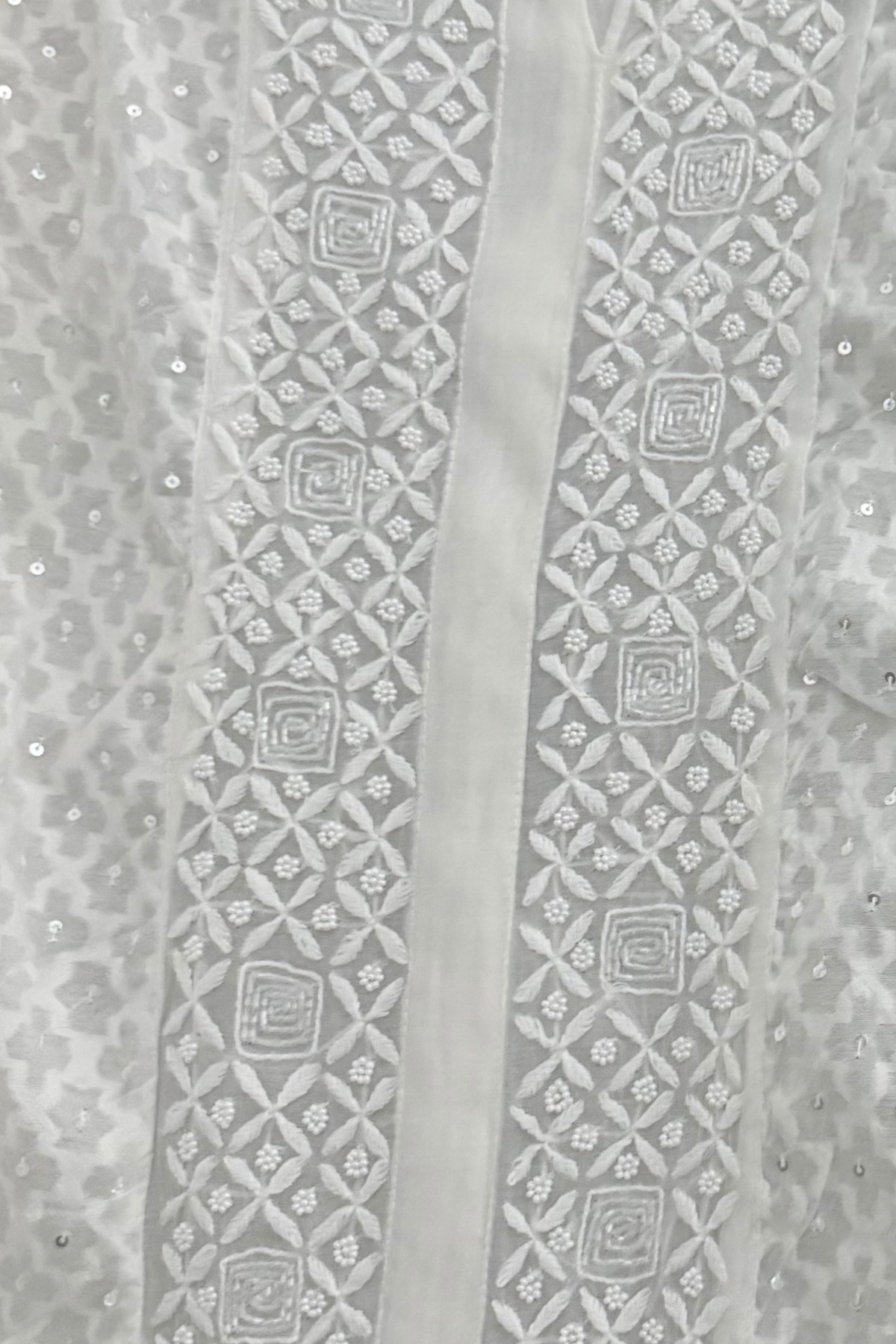 Semi-Stitched Muslin Coord Set with Embroidery