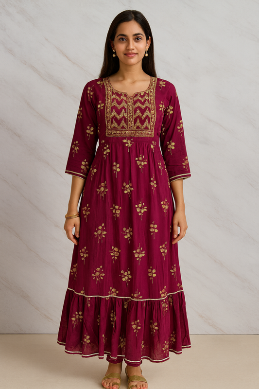 Royal Purple Anarkali Kurti