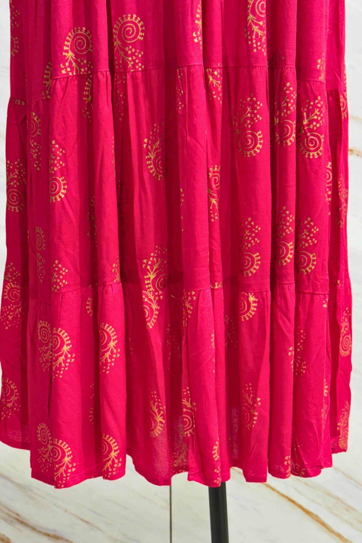 Hot Pink Cotton Anarkali Kurti
