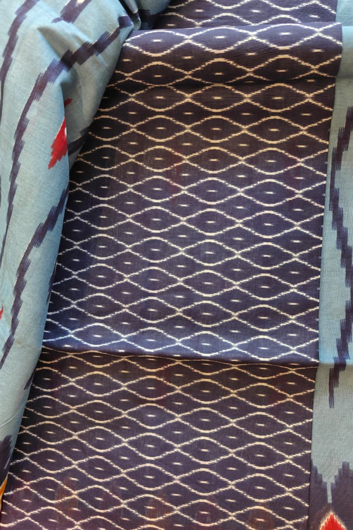 Blue Ikkat Cotton Saree