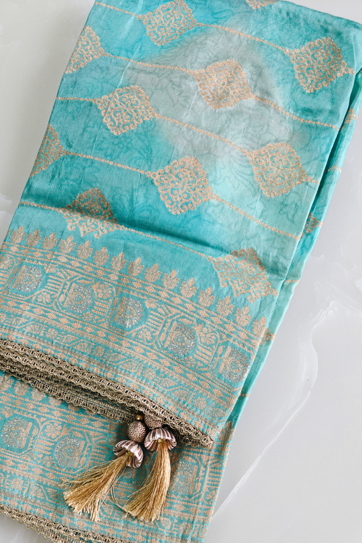 Chanderi Suit with Banarasi Dupatta