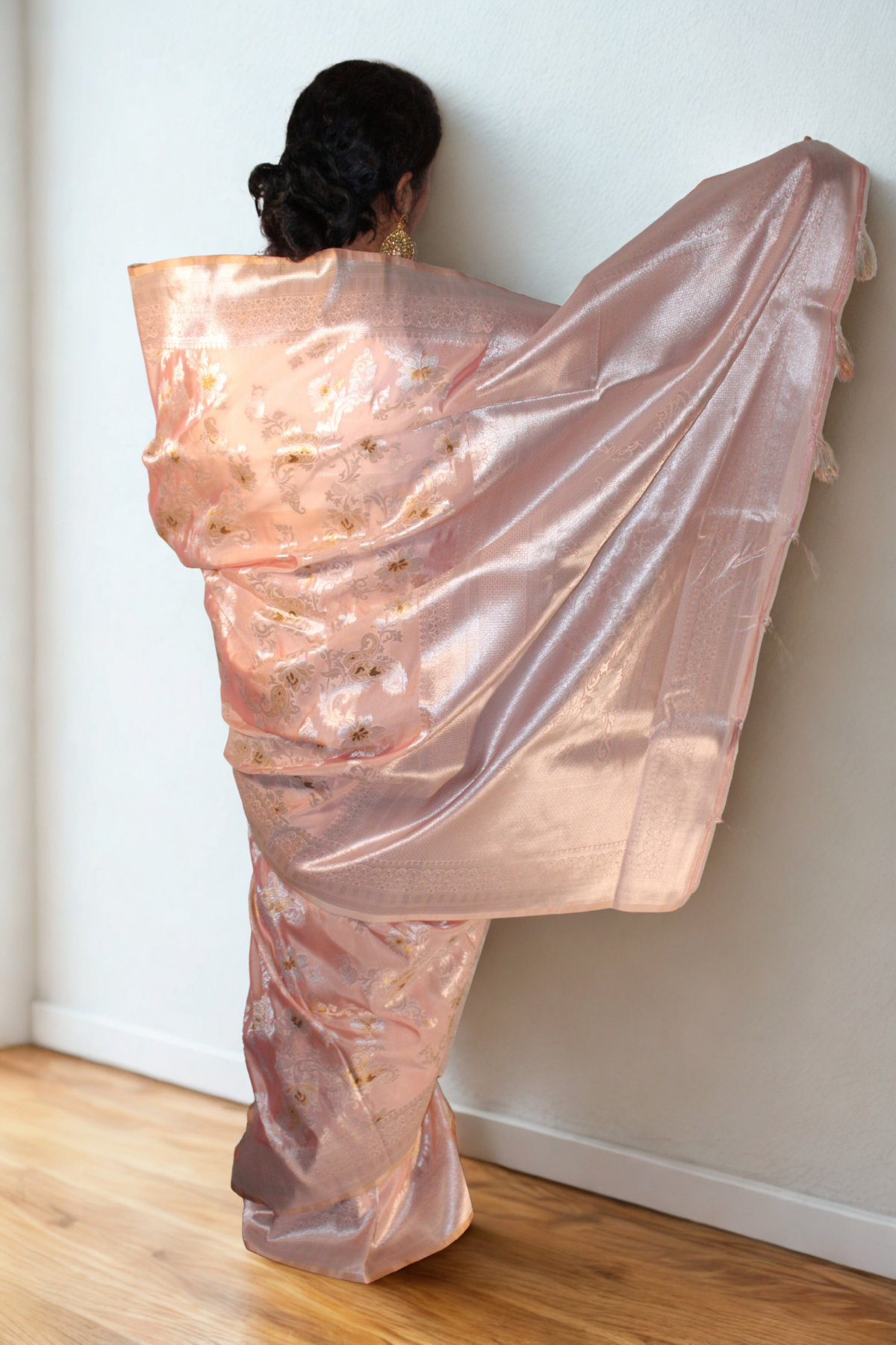 Dawn Blush Banarasi Silk Saree