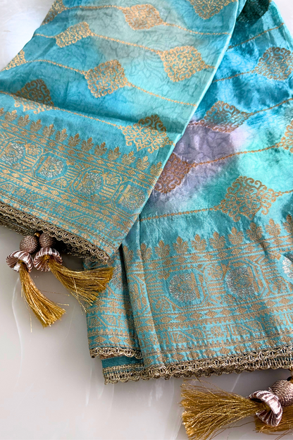 Chanderi Suit with Banarasi Dupatta