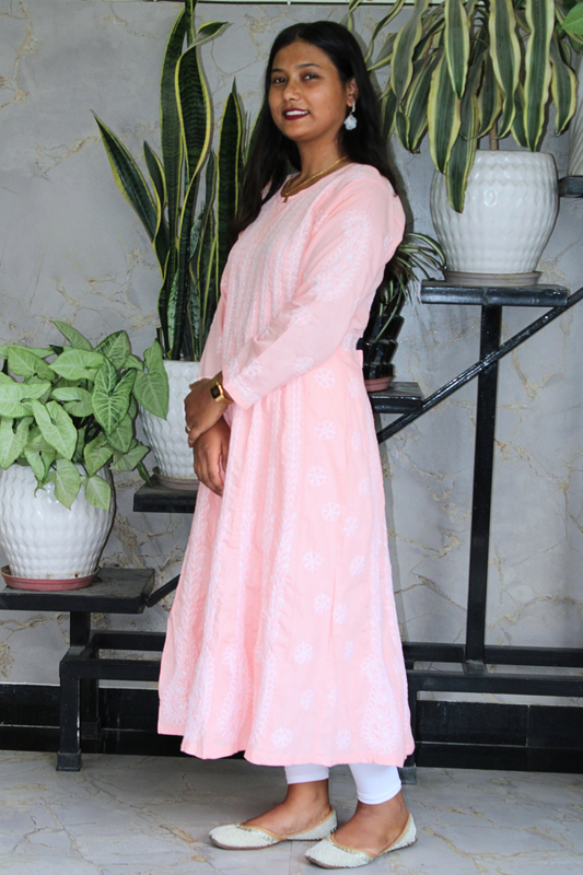 Chikankari Cotton Anarkali