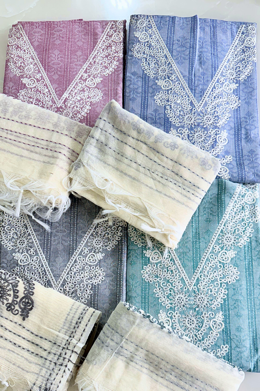 Cotton Linen Pastel Suit Set