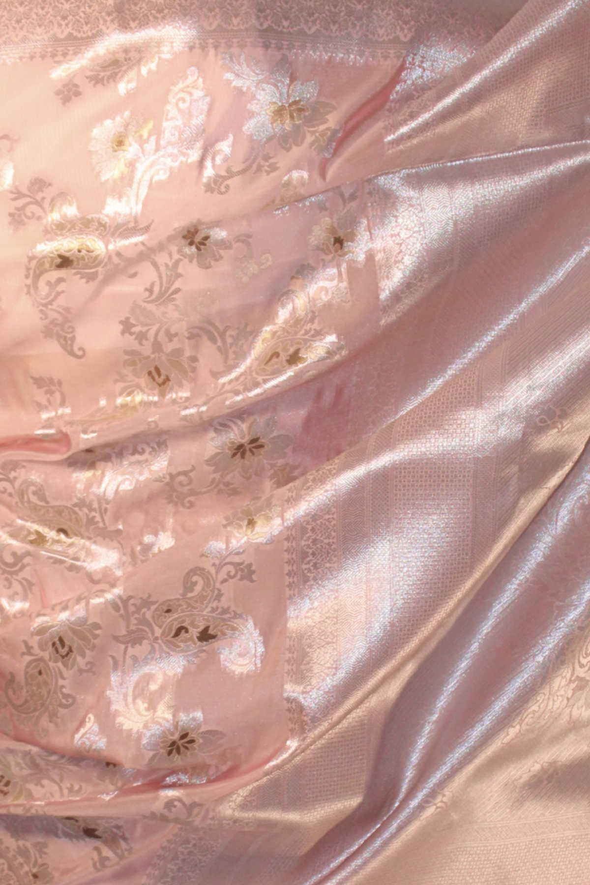 Dawn Blush Banarasi Silk Saree