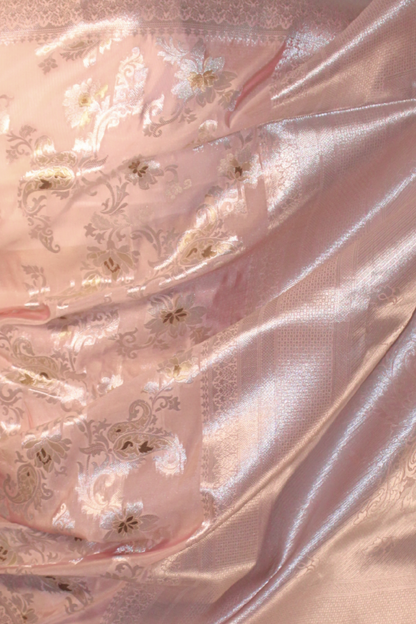 Dawn Blush Banarasi Silk Saree