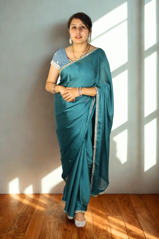Chiffon Sequin Border Saree