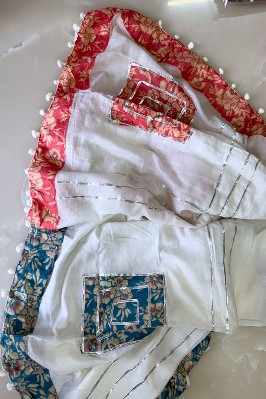 Floral Cotton Jaliwork Suit Set