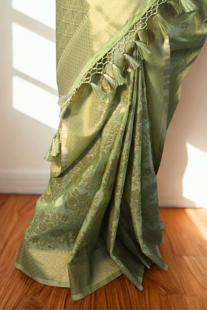 Garden Dreams Banarasi Silk Saree