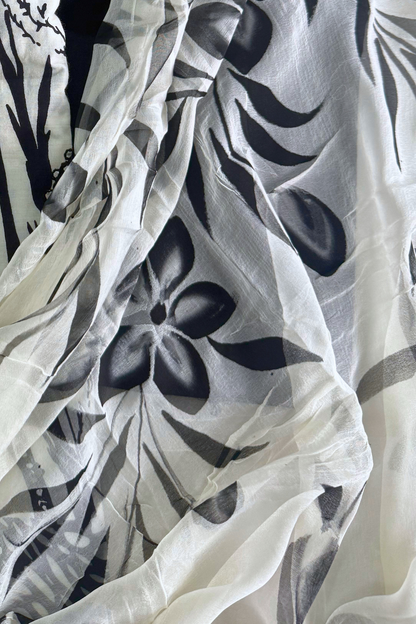 Black & White Cotton Suit Set