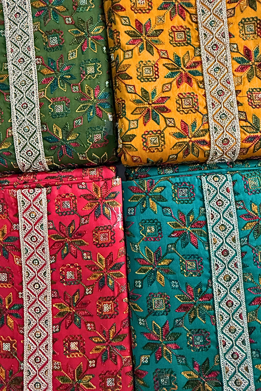 Vibrant Cotton Multi-Thread Embroidery Suit Set