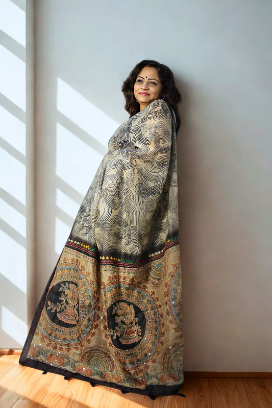 Madhubani Cotton Saree