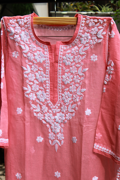 Pastel Kota-Check Long Kurti