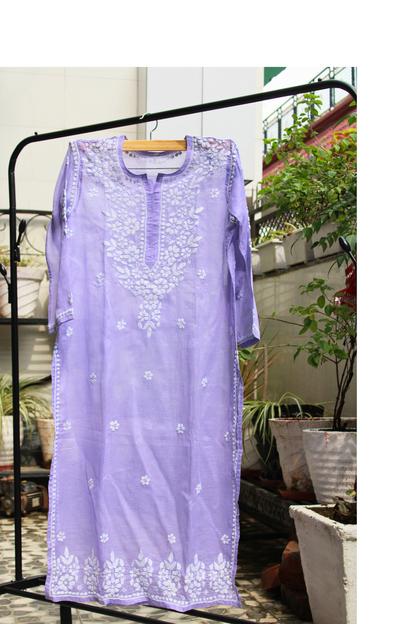 Pastel Kota-Check Long Kurti