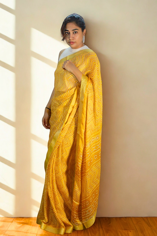 Leheriya Print Georgette Saree