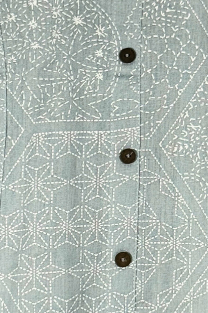 Grey Mandarin Long Kurti
