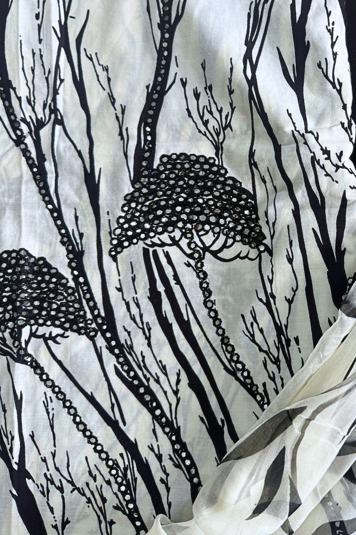 Black & White Cotton Suit Set